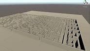 Easy maze generator using the unity terrain tool