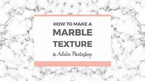 How to make a seamless marble texture in Photoshop