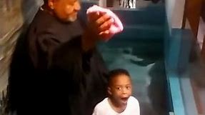 This Little Kid is SO Excited for Church Baptism