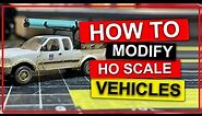 How to Modify HO Scale Vehicles / HO Scale Utility Truck / Modifying Scale Model Cars