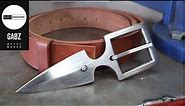 Knife Making-Making A Belt Buckle Knife| GabzWorkshop