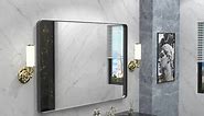 TOOLKISS 60 in. W x 36 in. H Rectangular Aluminum Framed Wall Bathroom Vanity Mirror in Black TK2024