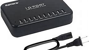 USB Charger 10-Port 120W, Multi-Port USB Charging Hub 24A Desktop Power Station for iPhone X/8/7/6S/6 Plus/5S, Ipad Pro/Air2/ Mini, Galaxy S9/S8/S6 Edge