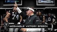 Josh McDaniels’ Locker Room Victory Speech vs. Patriots | Raiders | NFL