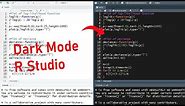 How to get dark mode in R Studio