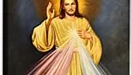 Roya Art-Divine Mercy Picture, Christ Jesus Poster Religious Wall Art Jesus I Trust In You Inspirational Artwork HD Canvas Print, Gallery Wrapped Stretched Christian Wall Decor For Living Room Home Decorations, 16" Wide x 24" High