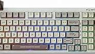 EPOMAKER RT100 Mechanical Keyboard, Retro Gaming Keyboard, with Display Screen, BT5.0/2.4G/USB-C 97 Keys Gasket Custom Keyboard, Hot Swappable, RGB Backlit, with Knob for Win/Mac (Gateron Pro Yellow)
