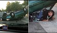 Fleeing Suspect Flips Car Over, Breaks Through Window and Runs During Insane Police Chase (COPS)