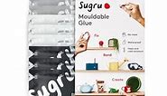Sugru by Tesa - All Purpose Super Glue, Moldable Craft Glue for Indoor & Outdoor - Adhesive Glue for Creative Fixing, Repairing, Bonding & Personalizing - 8 Pack - Black, White & Gray (3.5g/ea)