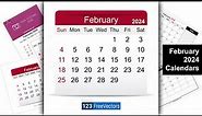 February 2024 Calendar | 123FreeVectors