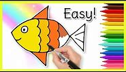How to Draw a FISH! Easy Drawings for Kids