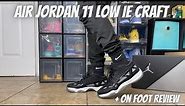 Air Jordan 11 Low IE Craft Black White Review + On Foot Review & Sizing Tips