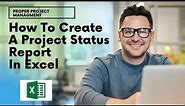 How To Create A Project Status Report In Excel