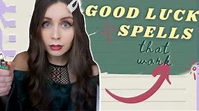 Good Luck Spells That Actually Work ☽ witchcraft for the beginner witch