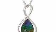 Canadian Ammolite Gems Sterling Silver Infinity Pendant with Chain - 21852905 | HSN