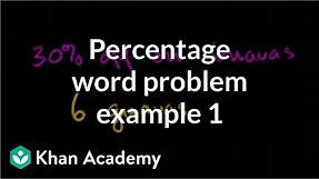 Percent word problem example 1 | Ratios, rates, and percentages | 6th grade | Khan Academy