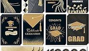 Graduation Cards, Graduation Cards 2024 with Envelopes and Gold Foil, 24 Pack Bulk Graduation Greeting Cards, Grad Gift Card for College & High School Graduation Party Decoration