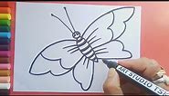 Easy and simple Butterfly drawing