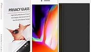 Privacy Screen Protector for iPhone 7 Plus/iPhone 8 Plus,Pavoscreen 360 Degree Anti Spy Bubble Free Full Cover HD iPhone 8 Plus/iPhone 7 Plus Tempered Glass (White)