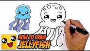 How to Draw Jellyfish- Art Lesson for Kids