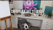 HOW TO CREATE AN ART STUDIO IN A SMALL SPACE