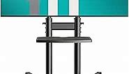 ONKRON Mobile TV Stand on Wheels for 50-90 Inch Screens, Portable TV on Wheels up to 198.4 lbs - Adjustable Rolling TV Stand Max VESA 800x600 / Mobile TV Cart with Wheels Tilt Black