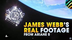 Real Footage of James Webb Space Telescope’s Launch in Space from Ariane 5 camera (NASA Video)