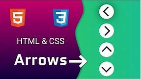 Simple & Fast arrow buttons | HTML & CSS only