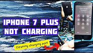iphone 7 plus not charging || cleaning charging port #iphone