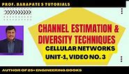 CHANNEL ESTIMATION AND DIVERSITY (cellular network)