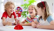 Playo 10.5" Gumball Machine for Kids, Spiral Style Candy Dispenser for Gifts, Parties or Events - Bubblegum Machine w/Gumb Balls Included (Red)