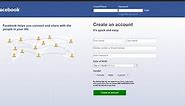 Old Facebook login page using HTML and CSS (static)