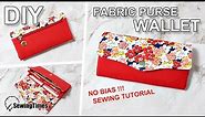 DIY FABRIC PURSE WALLET SEWING TUTORIAL | 지갑만들기 | no bias | zipper pocket | pattern [sewingtimes]