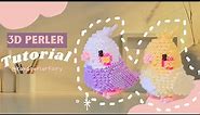 3D cockatiel Birds Perler Beads Tutorial Easy