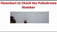 Flowchart to Check Palindrome Number || Flowchart to Check the Given Number is a Palindrome or not