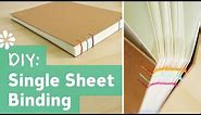 DIY Single Sheet Bookbinding Tutorial | Sea Lemon