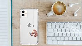 iPhone clear case with design