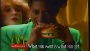 McDonald's Mac Jr. 99cents 1992 TV Commercial