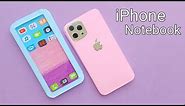 How to make iphone notebook / mini paper notebook / DIY notebook / iphone notebook / paper craft