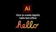 Creating Stunning 3D Text Effects with Apple's 'Hello' Font | Easy Tutorial! #texteffect #apple #3d