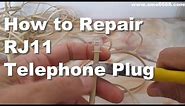How to Repair Telephone Cord RJ11 Change Broken Plug and Phone Extension Cord