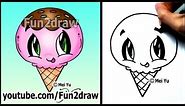 Ice Cream - Yummy Dessert - How to Draw Easy Tutorial | Fun2draw | Online Art Classes