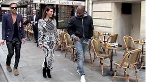 EXCLUSIVE - Kim KARDASHIAN and KANYE West in LOVE in PARIS
