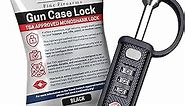 TSA Approved Tactical Gun Case Lock | Protective Rubber Sleeve & Cut-Resistant MonoShaft | Secure Single Shaft Padlock for Guns Luggage Rifles Pistols & Revolver Cases - Child Safe