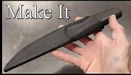 Making a leather sheath for a knife - Easy Tutorial