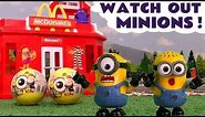 Minions Toys Fun at the McDonalds Drive Thru Mini Movies