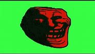 Troll face red - green screen