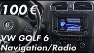 100€ RADIO/NAVIGATION für VW GOLF 6 VI ! Einbau und Test