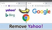 How to Change Yahoo to Google in Chrome | Remove Yahoo search engine from chrome