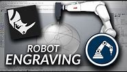 Robot engraving a Dome using Rhino - RoboDK